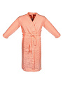 Халат женский, вафельный, 100% хлопок, пудровый персик, M-L, 46-48, Barkas - фото 2