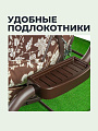 Качели садовые 3-местные, 238.2х136.5х180 см, 350 кг, София, раскладываются в кровать, с москитной сеткой, шоколадные, подушка, A28C.541, металл - фото 5