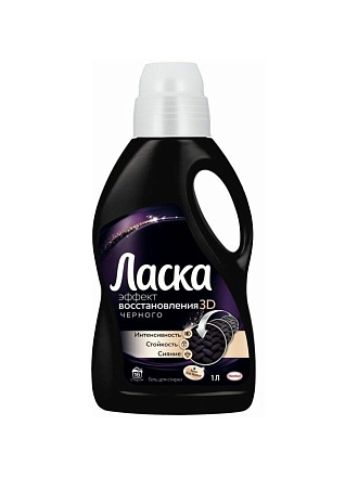 Гель для стирки Ласка, 1 л, для темного белья, Эффект восстановления