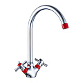 Смеситель для кухни, Decoroom, с кран-буксой, красный, DR51028-Red