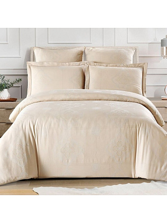 Постельное белье евро, простыня 230х250 см, 2 наволочки 70х70 см, 2 наволочки 50х70 см, пододеяльник 200х220 см, Cleo, жаккард, коллекция Tencel Jacquard, 31/018-TJ