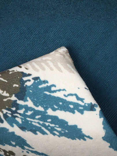 Наволочка декоративная Синий папоротник, 100% полиэстер, 40 х 40 см