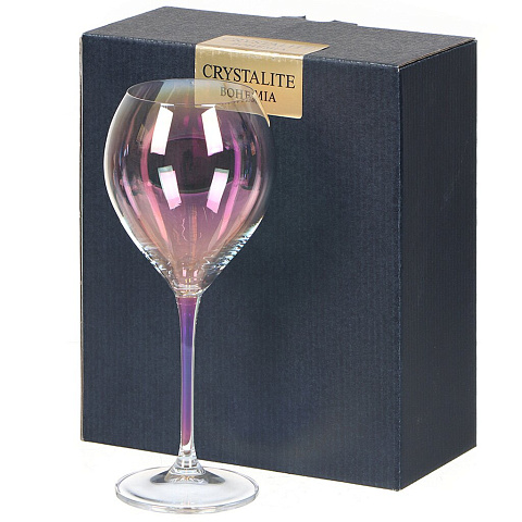 Бокал для вина Bohemia Crystalite Лиловая дымка 1SF06/470/RLND, 2 шт, 470 мл