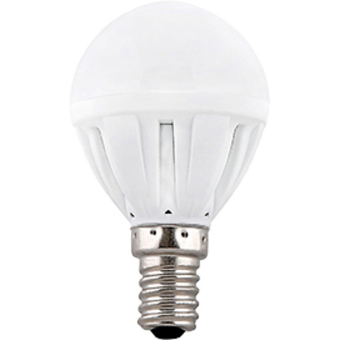 Лампа светодиодная E14, 5 Вт, 220 В, шар, 4000 К, свет нейтральный белый, Ecola, G45, LED