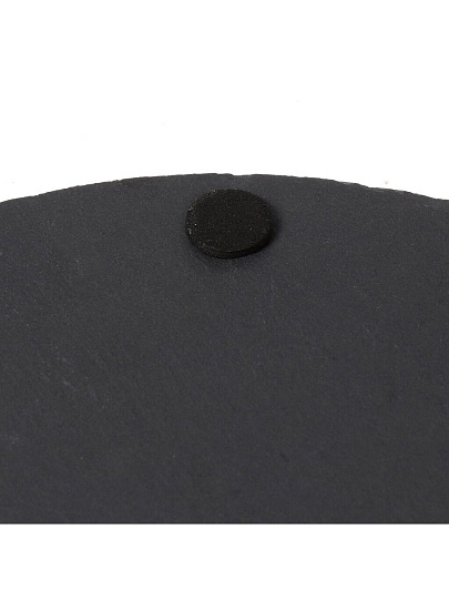 Блюдо камень, круглое, 25 см, черное, Черный камень, Y4-3205