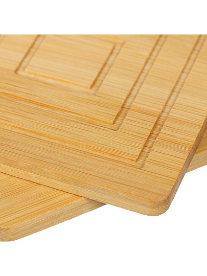 Подставка под горячее, дерево, 6 шт, 11.5х11.5 см, держатель, G11-LZ1001