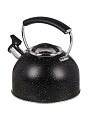 Чайник нержавеющая сталь, 2.7 л, со свистком, ручка бакелитовая, Daniks, Черный мрамор, индукция, PR-2205 - фото 4