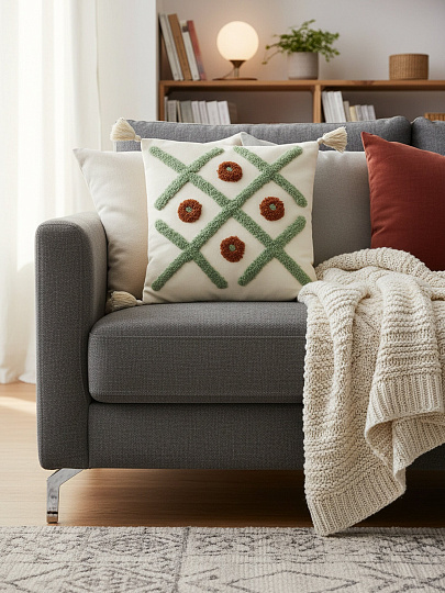 Наволочка декоративная Бохо, канвас, 45 х 45 см, A130218