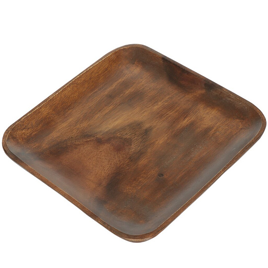 Блюдо дерево, квадратное, 30.5х30.5х2.5х30.5 см, коричневое, Виола, Oriental Way, WD-1201HK1
