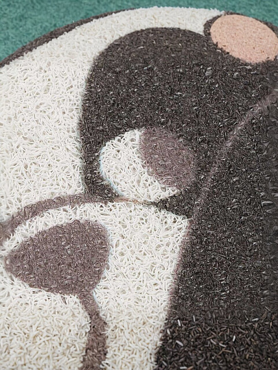 Коврик грязезащитный, 40х60 см, прямоугольный, резина, лапша, Бульдог, A090290