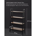 Полка-стеллаж универсальный, ДСП+сталь, 4 секции, 80х34.5х137.5 см, Лофт, LLS144B01 - фото 2