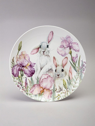 Тарелка обеденная, фарфор, 25.5 см, круглая, Irises, Lefard, 425-138