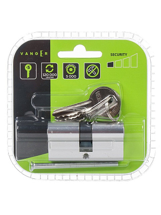 Личинка замка двери Vanger, EL-60-NI, 29693, 60 мм, никель