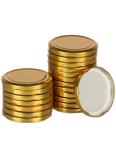 Крышка металл, винтовая, 20 шт, твист-офф, Москвичка, III-82, 1028830, золото