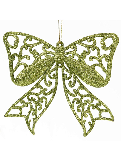 Елочное украшение Бантики, 2 шт, золотое, 11х9.5 см, SYLKL-4919142LG