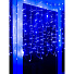 Бахрома светодиодная 200 ламп, 3х0.7 м, 8 режимов, Бахрома, Uniel, свет синий, прозрачная, с контроллером, в помещении, сетевая, IP20, ULD-B3010-200/DTA BLUE IP20 - фото 2
