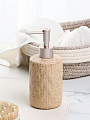 Дозатор для жидкого мыла, керамика, 7.3х7.3х17.5 см, бежевый с вкраплением, Y4-9836 - фото 2