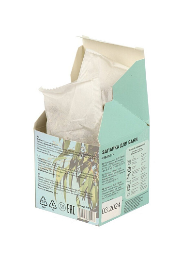 Запарка для бани 5 г, фильтр-пакет, 15 шт, Бацькина Баня, Эвкалипт, 21035