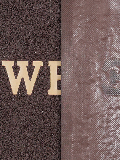 Коврик придверный, 50х80 см, прямоугольный, резина, коричневый, Spongy Welcome, Sunstep, 38-442