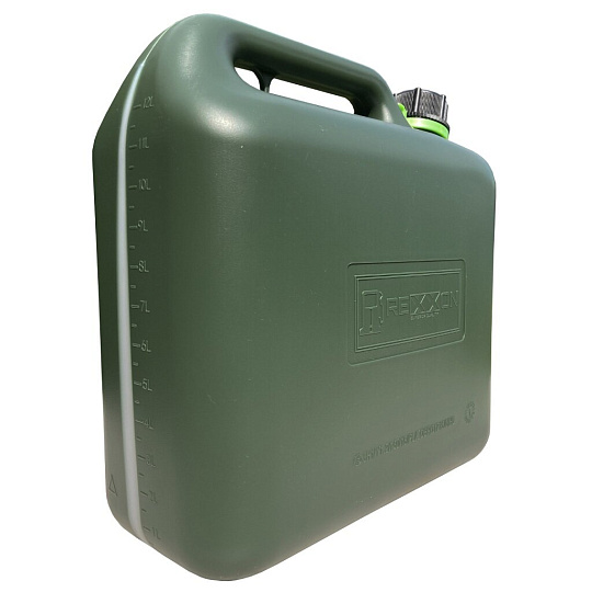 Канистра пластик, для топлива, 10 л, прямоугольная, с мерной шкалой, шланг внутри, крышка с детской защитая, DIY, Rexxon