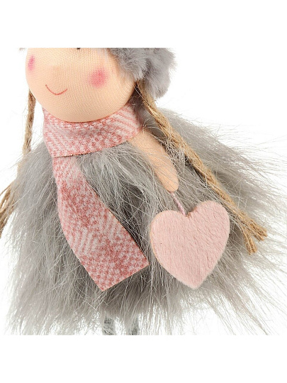 Фигурка декоративная Девочка, 28 см, серо-розовая, Y4-8431