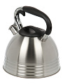 Чайник нержавеющая сталь, 2.7 л, со свистком, матовый, сталь 304, ручка с силиконовым покрытием, Daniks, индукция, PR-2201 - фото 4