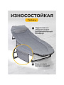Раскладушка 190х66х30 см, 200 кг, L020037, мягкая, металл, ткань, матрас в комплекте, серая - фото 3