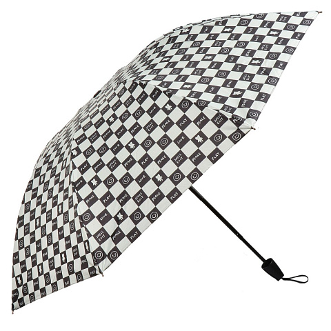 Зонт для женщин, механический, 8 спиц, 57 см, Черно-белый, TU57-4