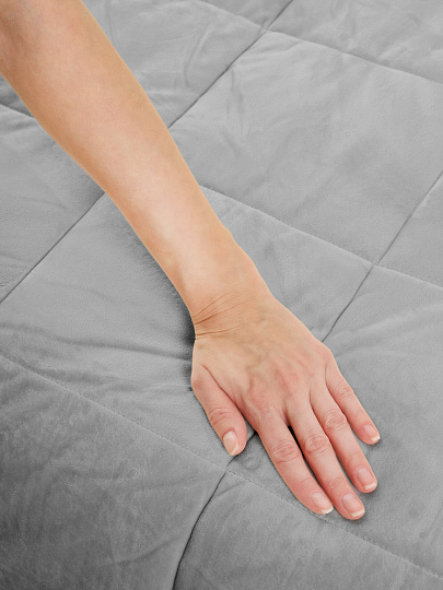 Покрывало евро, 240х260см, 100%пэ, Silvano, Аврора, серое