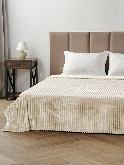 Плед 180х200 см, микрофибра, 100%пэ, 280г, Silvano, Неаполь, ваниль