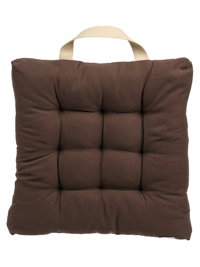 Сиденье мягкое с ручкой 100%пэ, 40х40 см, коричневое, A140080