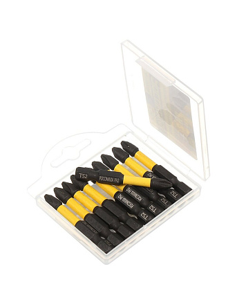 Бита ударная Росомаха, PH2, 50 мм, 10 шт, магнитный адаптер, бокс, 302050