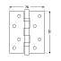 Петля врезная для деревянных дверей, Аллюр, 100х70х2 мм, универсальная, 2BB-FHP AC, 6674, 2 шт, 2 подшипника, коробка, медь - фото 3