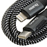 Кабель USB, OLMIO, Type-C to Lightning 8-pin, 3.3 А, 1.2 м, ткань усиленный, черный, 041631 - фото 3