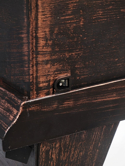 Фонарь декоративный 45х18х56 см, на ножках, USB шнур, АА 3шт, пластик, стекло, бронза, Камин, M120011