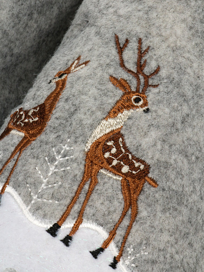 Тапки жен, сер, р-р 36-37, Олененок, A210372