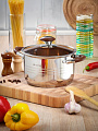 Кастрюля нержавеющая сталь, 3.8 л, крышка стекло, Daniks, Веллингтон, GS-01415-20CA, индукция - фото 8