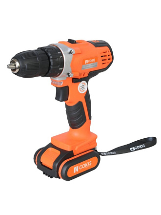 Дрель-шуруповерт аккумуляторный, Союз, ДШС-12-1-ПРОМО, 12 В, коробка, оранжевый