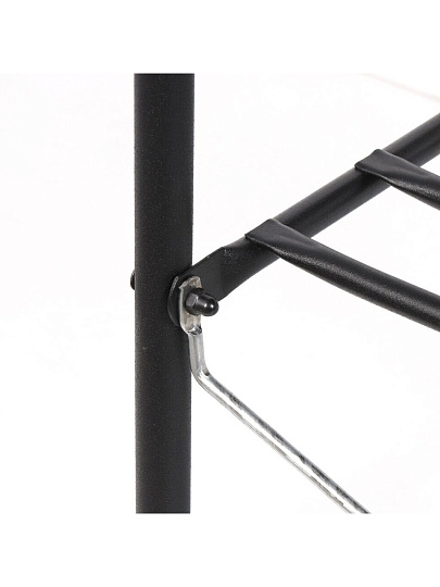 Полка для обуви металл, 3 секции, 50х33х79 см, с сиденьем, черная, Nika, ЭТЛ3-1/Ч