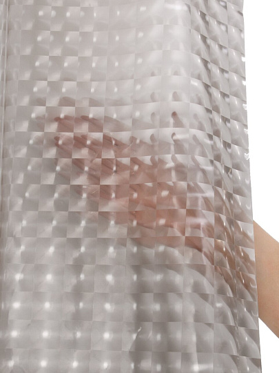 Штора для ванн 180х180 см, EVA, Dekotex, Sweet Sun Square, серая, 3D