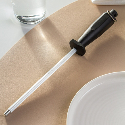 Точилка-мусат для ножей, нержавеющая сталь, 30 см, Y4-9586