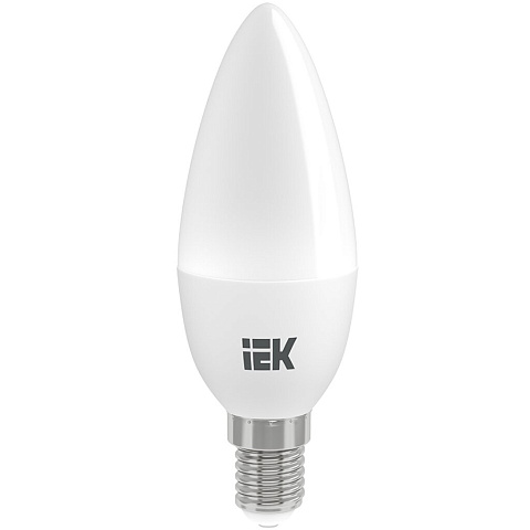 Лампа светодиодная E14, 9 Вт, 60 Вт, 230 В, свеча, 4000 К, свет нейтральный белый, IEK, C35, LED