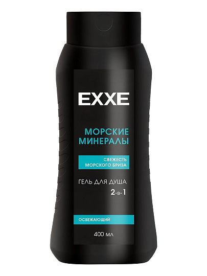Гель для душа Exxe, Морские минералы, для мужчин, 400 мл, 2 в 1