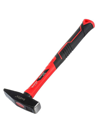 Молоток Bartex, B0009, квадратный боек, рукоятка фибергласовая, обрезиненная, 0.5 кг