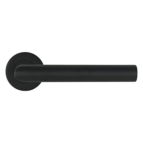 Ручка дверная Аллюр, 1801 SS BL, 15 731, комплект ручек, матовый черный