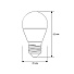 Лампа светодиодная E27, 7 Вт, 60 Вт, 220 В, шар, 3000 К, теплый белый свет, Ergolux, 12143 - фото 2