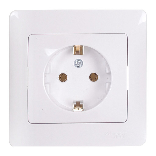 Розетка ЕВРО Schneider GLOSSA бел. 16А SchE GSL000142