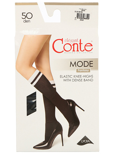 Гольфы женские Conte, Elegant Mode, 50 DEN, nero/черные, р. 23-25, 24С-91СП