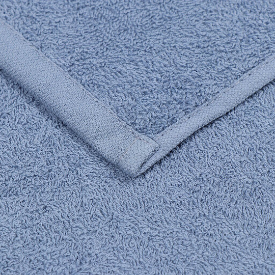 Полотенце кухонное махровое, 30х30 см, 380 г/м2, 100% хлопок, Barkas, Классика, серо-голубое, Узбекистан, 386791