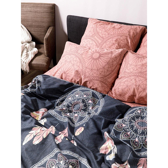 Постельное белье 1.5-спальное, простыня 145х215 см, 2 наволочки 70х70 см, пододеяльник 145х215 см, Luisa de Rizzo, бязь, коллекция Ловец снов